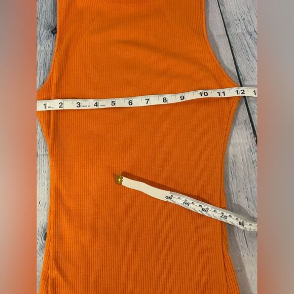 NWT Show Me Your Mumu Burnt Orange Ribbed Turtleneck Sleeveless Bodysuit XS - Picture 7 of 9